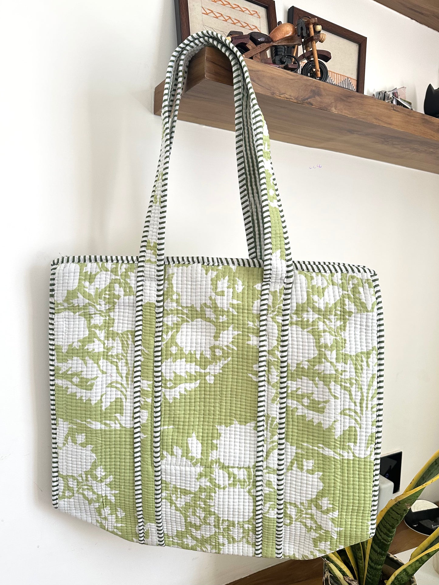 Quilted Tote Bag, 16"x16"