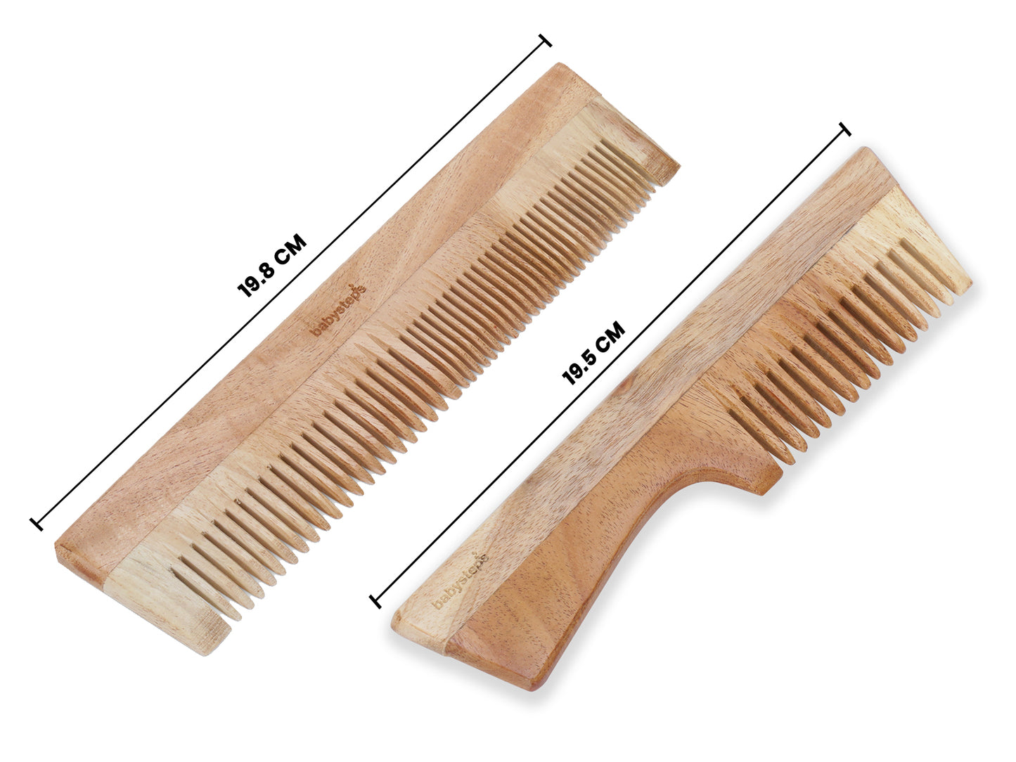 Neem Wood Combs Combo (Set of 2)