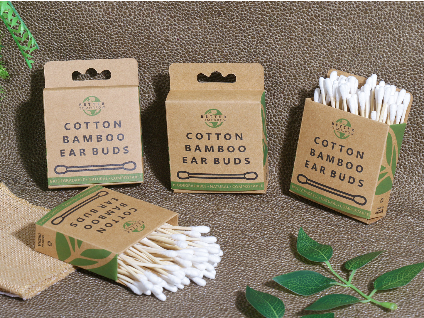 Cotton Bamboo Earbuds (Pack of 4)
