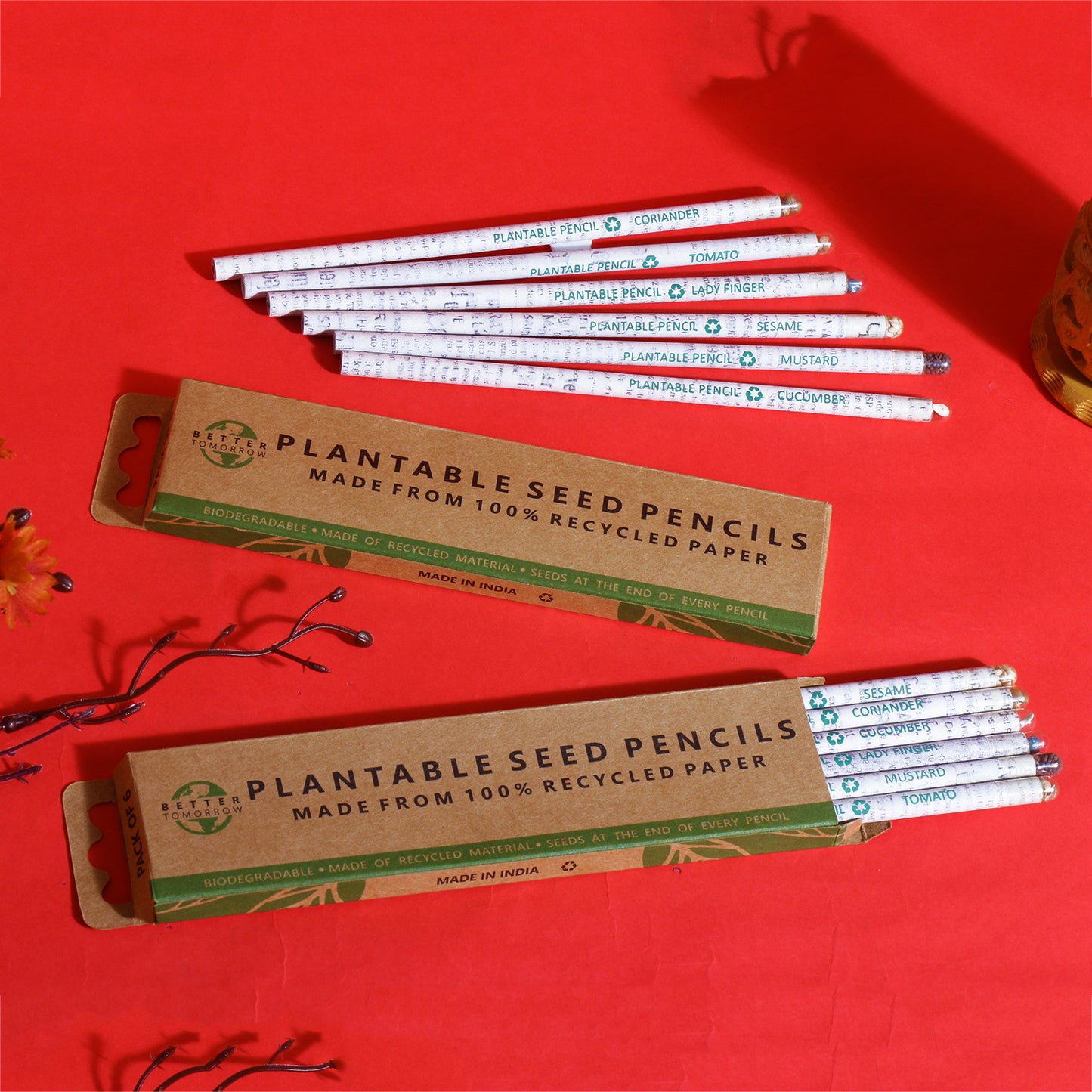 Plantable Seed Pencils (Pack of 6)