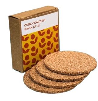 Cork coaster- Set of 4