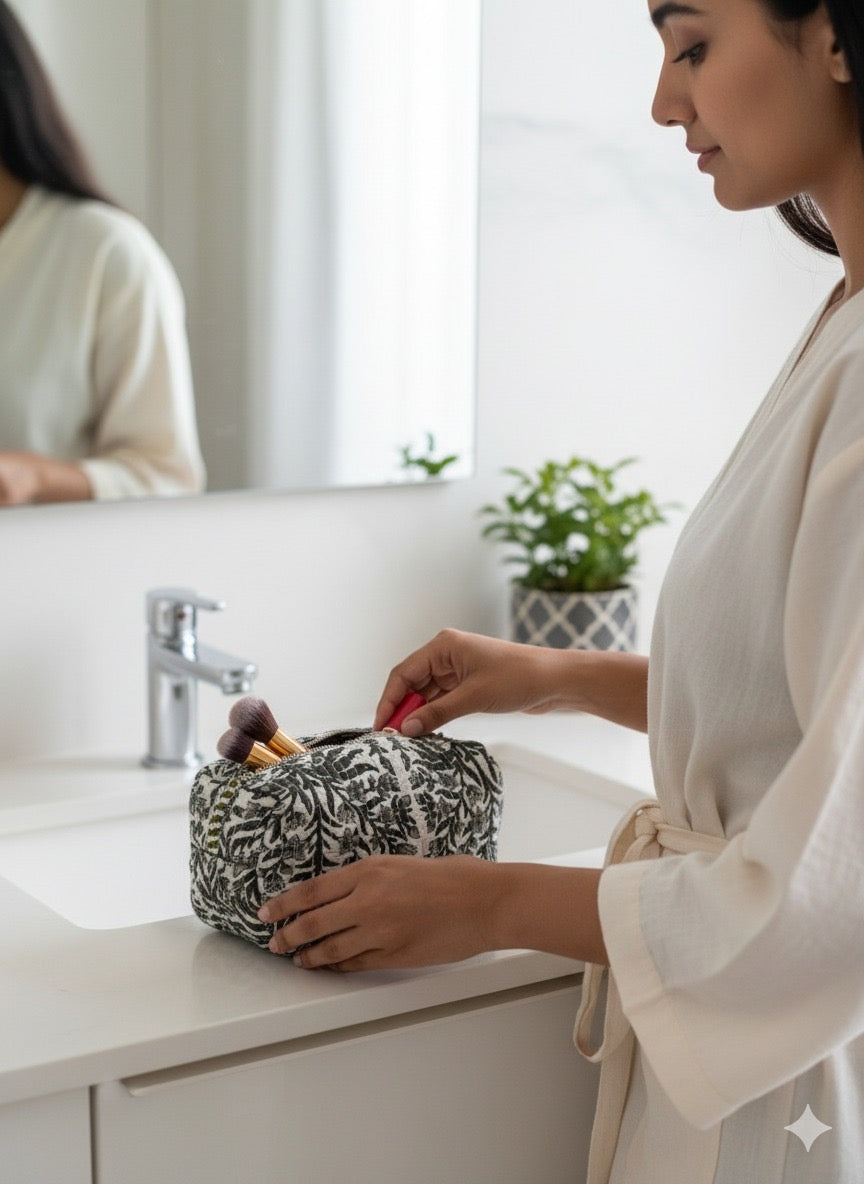 Quilted Set of 3 pouches