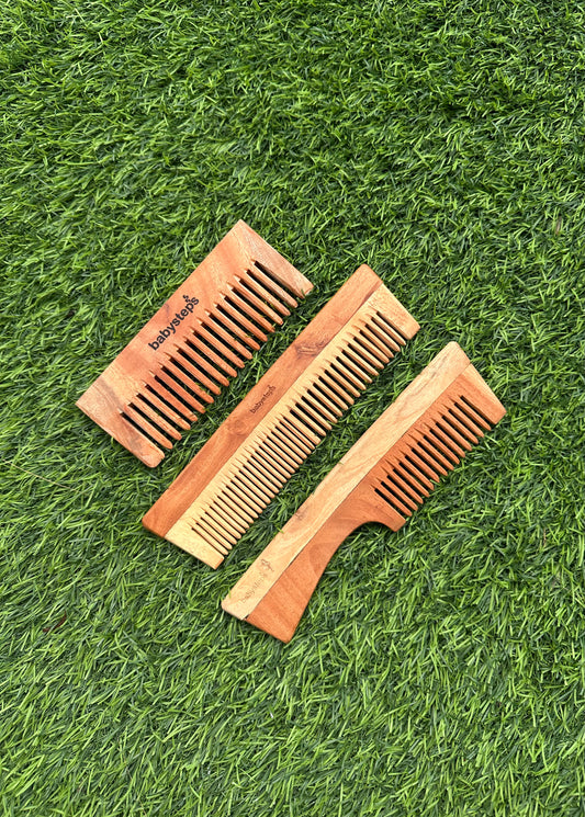 Neem Wood Comb - Pack of 3